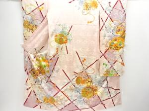 アンティーク　鼓に手箱模様刺繍振袖